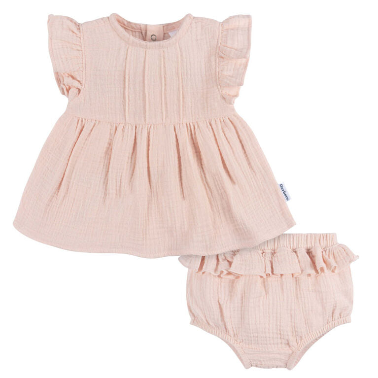 Baby Set (2) - Top & Diaper Cover Gerber Blush