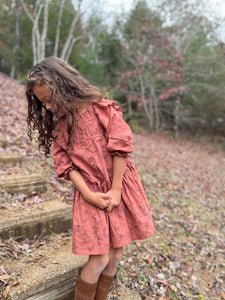 Dress - Vignette Aretha Rust Floral (V940C)