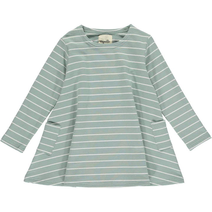 Dress - Vignette Leena Aqua Stripes (V923D)