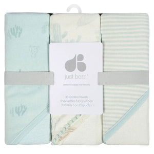 Just Born ® 3-Pack Baby Hooded Towels Desert Cactus