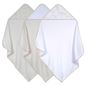 Just Born ® 3-Pack Baby Hooded Towels Natural Leaves