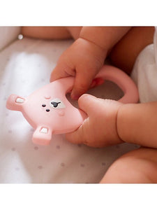 Little Cheeks Baby Teether Pink Bear