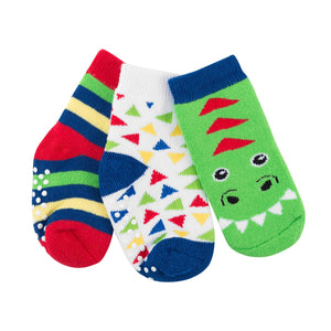 Buddy Baby 3 Pc Socks Set Zoocchini Devin the Dinosaur 0-24m