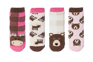 Flapjacks - Kids Cabin Socks Moose/Brown Bear