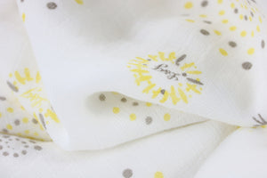 2 Pack Cotton Muslin Swaddle Blanket Lance & Joy Yellow