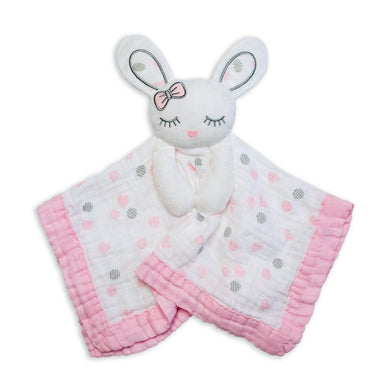 Lulujo Muslin Lovey - Pink Bunny