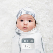 Lulujo Hello World Blanket & Knotted Hat - Marble