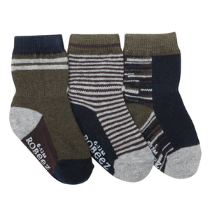 Robeez Socks - Stripes Navy/Brown (8428341)