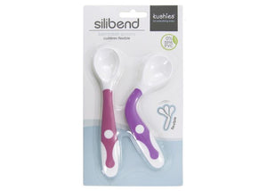 Silibend Bendable Spoon 2pcs -  Pink/Purple