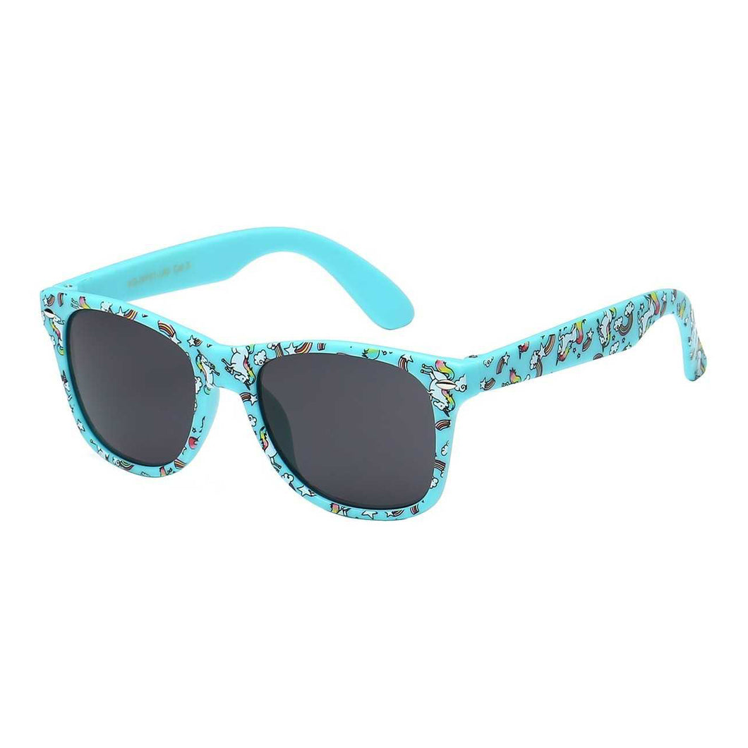 Sunglasses - Wayfarer Kids Unicorn Blue