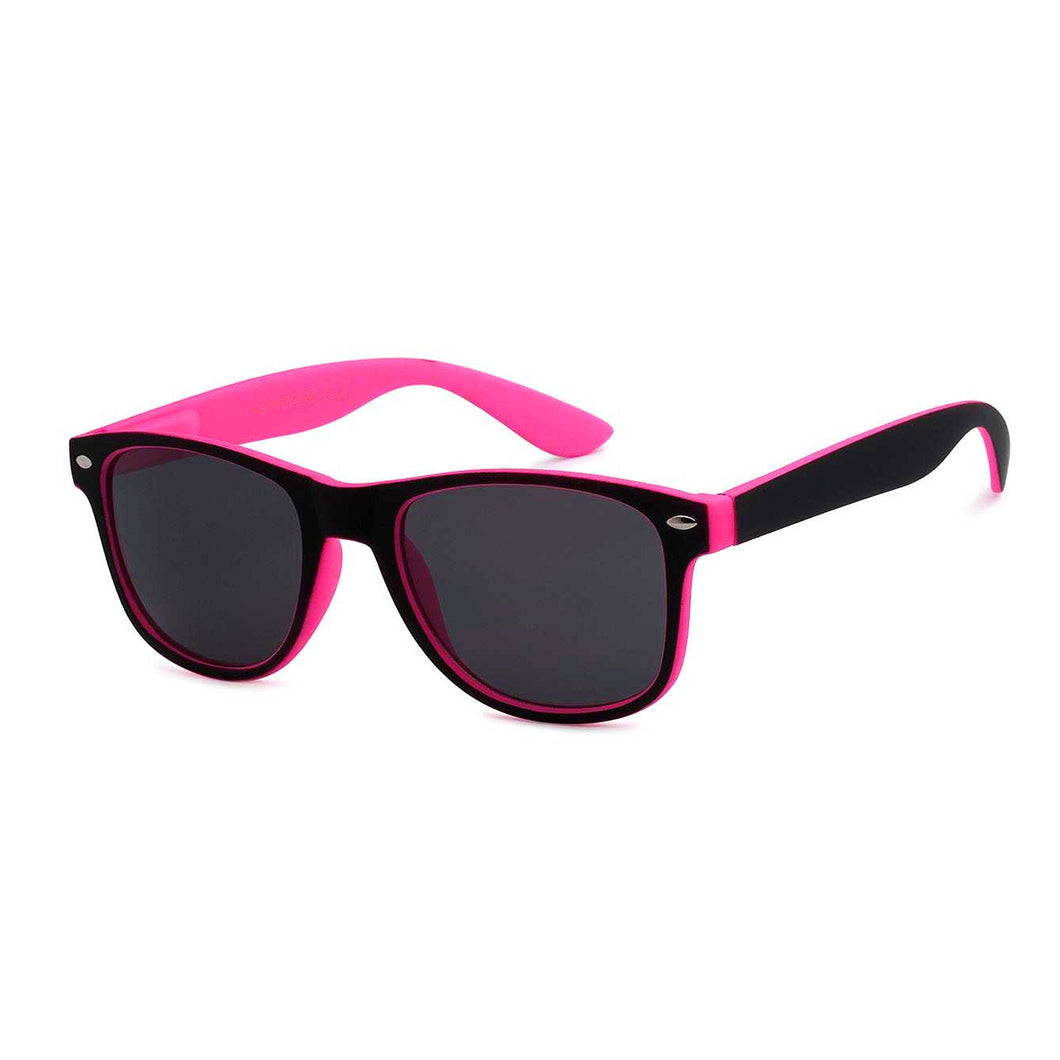 Sunglasses - Wayfarer Kids Neon Two Tone Pink